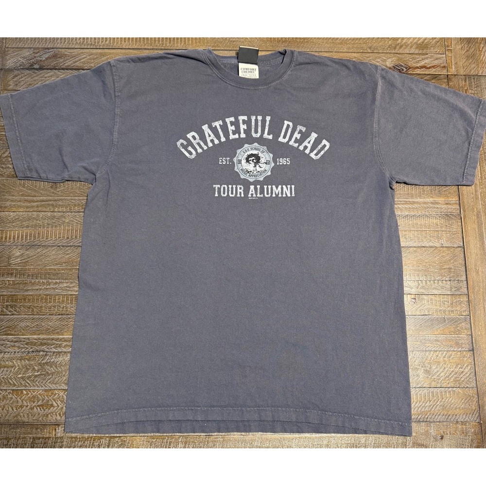 Comfort Colors Grateful Dead T-Shirt Mens Large Grey New Tour Alumni Graphic Tee